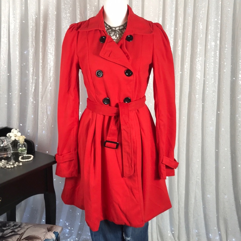 Fit and Flare Double Breasted Coat